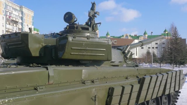 T-72 tank. Zhukov square in Novokuznetsk.