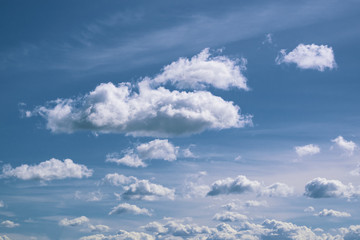 The vast blue sky and clouds sky