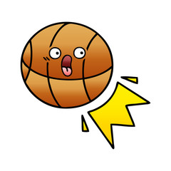 gradient shaded cartoon basketball