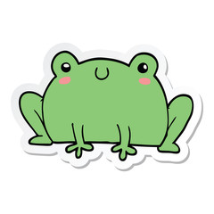 sticker of a cartoon frog
