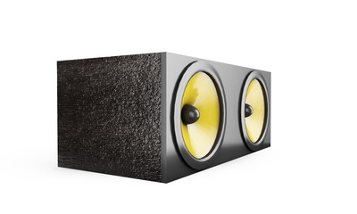 Obraz premium Speaker audio sound box column. 3D rendering
