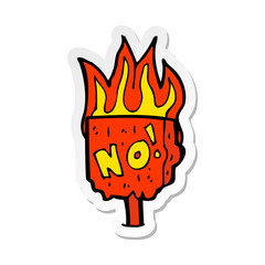 sticker of a cartoon no sign