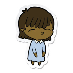 sticker of a cartoon woman