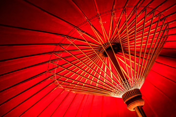Ancient red umbrella
