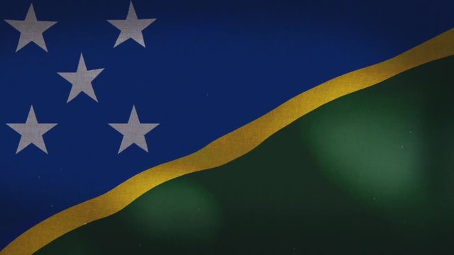 The Solomon Islands national waving flag. - Powered by Adobe