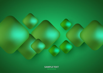 Modern trendy background of colored squares in the form of volumetric convex shapes. Bright colorful, luminous colors. .