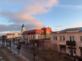 Sunset in Nesvizh, Belarus