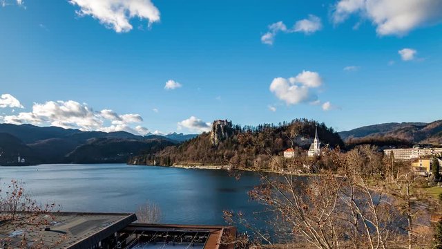 4K Timelapse Lake Bled Castle, Slovenia 6