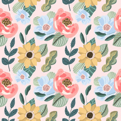 beautiful flower seamless pattern