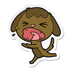 Fototapeta premium sticker of a cute cartoon dog