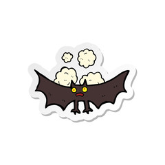 sticker of a cartoon bat