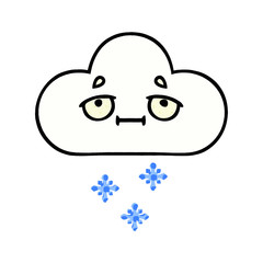 comic book style cartoon snow cloud