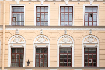 Fototapeta na wymiar windows and details on an exterior of the building