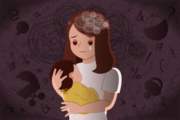 postpartum depression concept