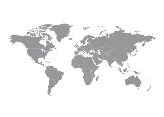 Fototapeta na wymiar World map with countries vector