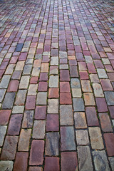 Paving of the old town, pavement, texture.