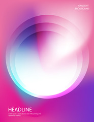 Cover design circle shape abstract gradient colorful background