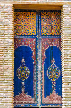 Colorful window in Marrakech, Morocco