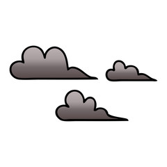 gradient shaded cartoon storm cloud