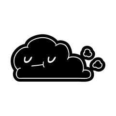 cartoon icon of kawaii happy cloud