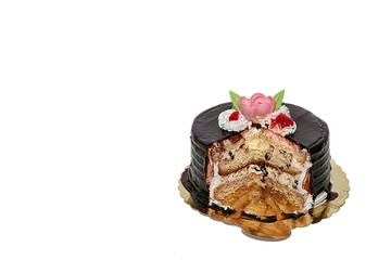 a slice of chocolate cake 