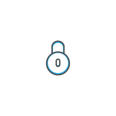 Locked icon design. Essential icon vector illustration