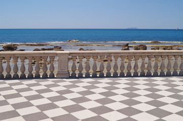 Terrace Mascagni, Livorno, Tuscany, Italy