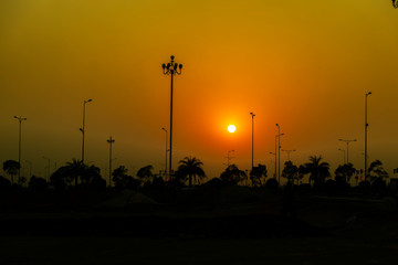 Naklejka premium sun set