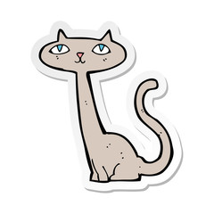 sticker of a cartoon cat