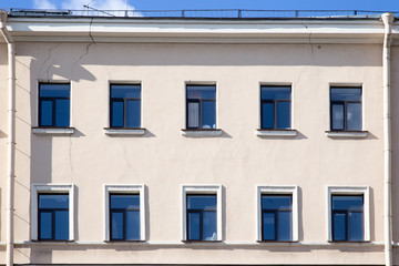 Fototapeta premium windows and details on an exterior of the building.