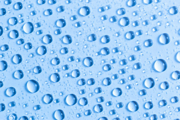 Blue water drops background
