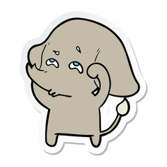 sticker of a cartoon elephant remembering