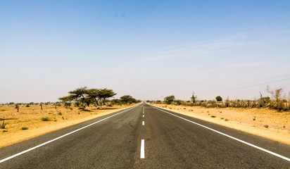 the endless roads, Thar Desert, Rajasthan, India