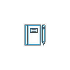 Notebook icon design. Essential icon vector illustration