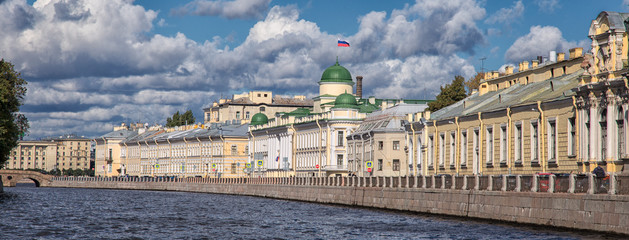 Obraz premium Embankment of the River in Saint Petersburg, Russia.