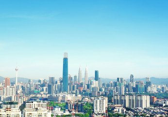 Panorama of Kuala Lumpur, Malaysia.