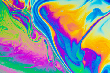 Soap bubble. Rainbow colors