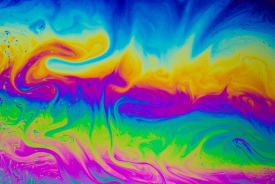 Soap bubble. Rainbow colors © dreamer82