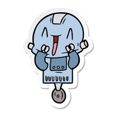 sticker of a cartoon robot