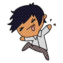 cartoon of a kawaii cute boy