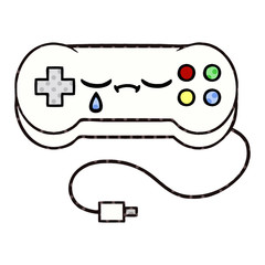 comic book style cartoon game controller