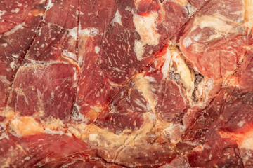 Background of fresh juicy beef, beef meat texture.