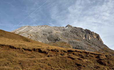 Der Plattkofel Gipfel im Herbst