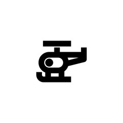 Helicopter icon. Drone sign