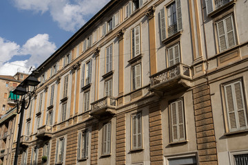 Fototapeta na wymiar Historic houses in Milan (Italy)