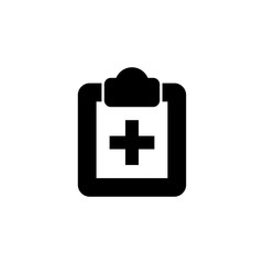 Medical note paper icon. Clipboard sign