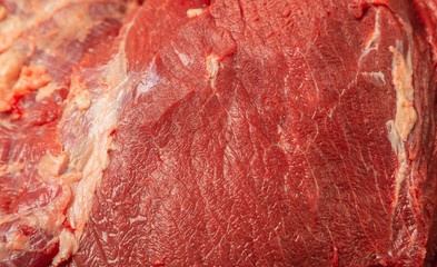 Background of fresh juicy beef, beef meat texture.
