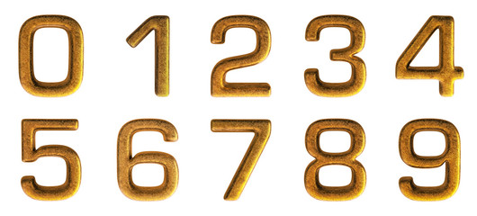 Gold Alphabet 3D Render Set