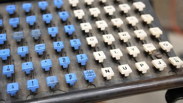 typewriter on display