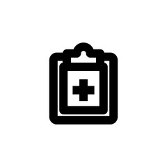 Medical note paper icon. Clipboard sign